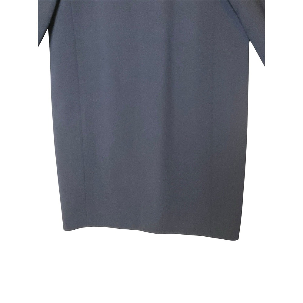 Lafayette 148 New York Navy Blue Split Bell Sleeve Shift Dress Womens Medium - Picture 4 of 8